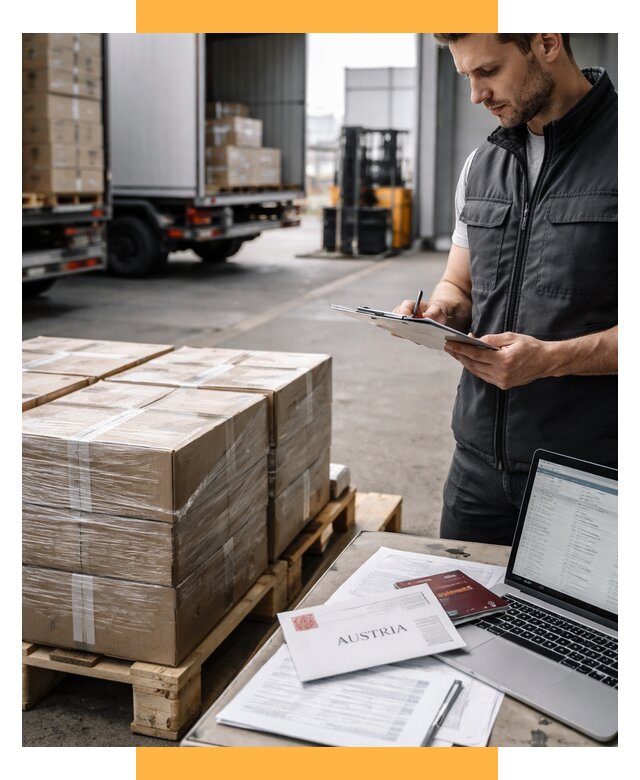 Доставка в Австрию от 65930 р. Логистика и экспорт СетСервис-Мси
