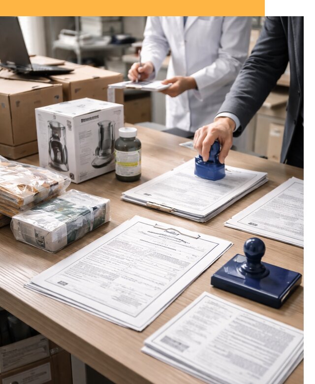 Сертификация импортных товаров от 12172 с таможенным сопровождением